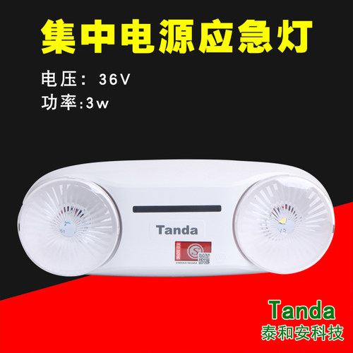泰和安TS-ZFJC-E3W-6602A智能疏散应急双头灯3W集中电源应急灯36V - 封面