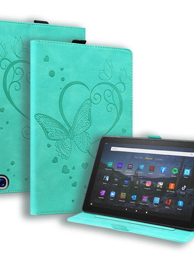 适用2021/2023 kindle10亚马逊FireHD10保护套HD10Plus蝴蝶压花壳