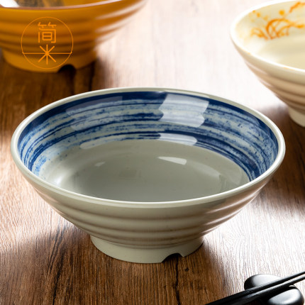加厚密胺面碗面馆专用麻辣烫碗商用大碗汤碗馄饨碗面条碗塑料餐具