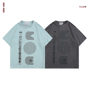 CAVEMPT C.E 日系潮牌复古水洗噪音印花短袖男女夏季宽松圆领T恤