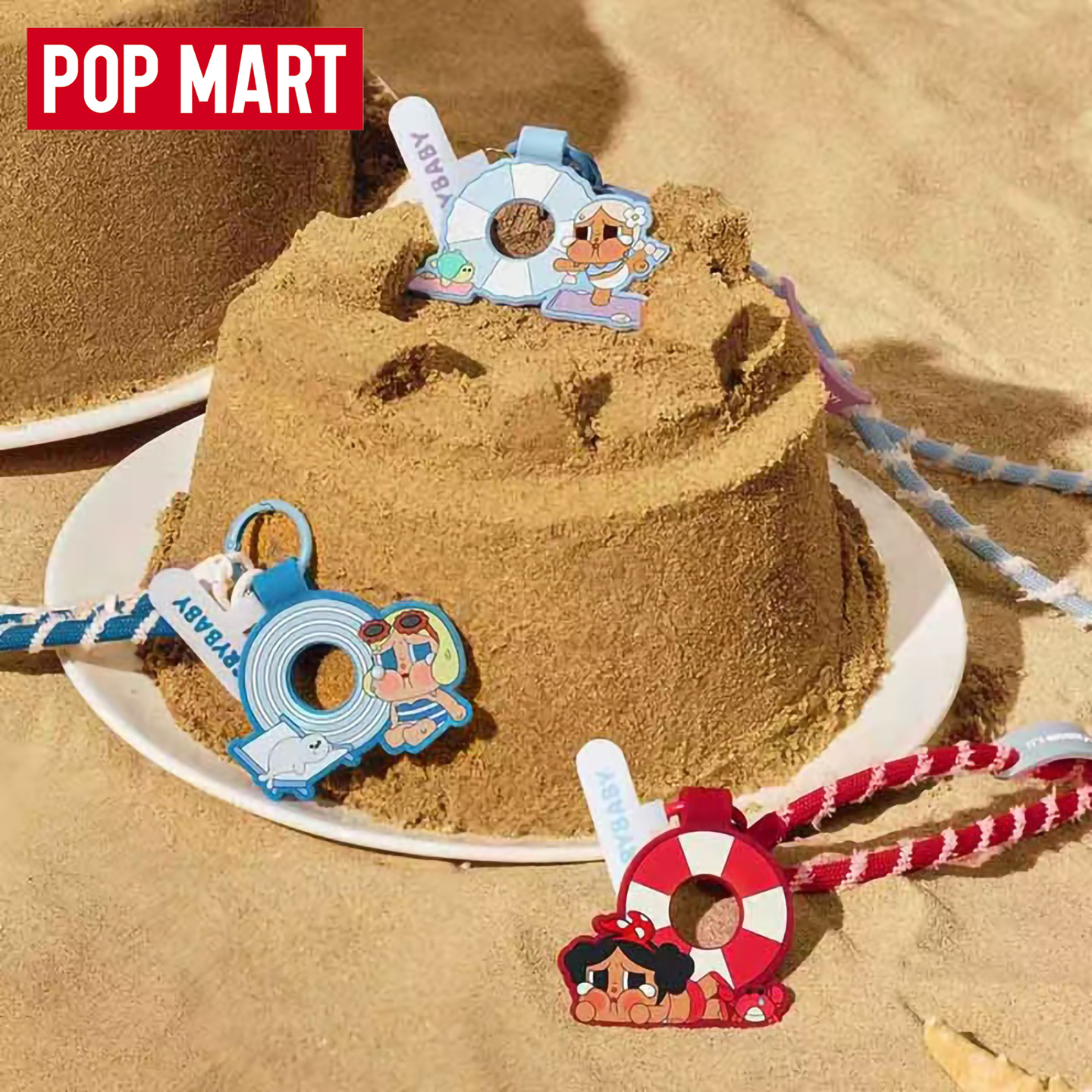 POPMART泡泡玛特CRYBABY哭娃Vacation Mode On系列长款挂绳盲盒