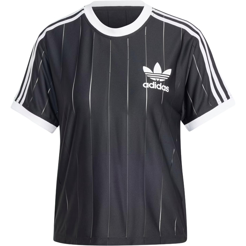 adidas阿迪达斯三叶草2025春女ADICOLOR三条纹速干短袖T恤IX5505