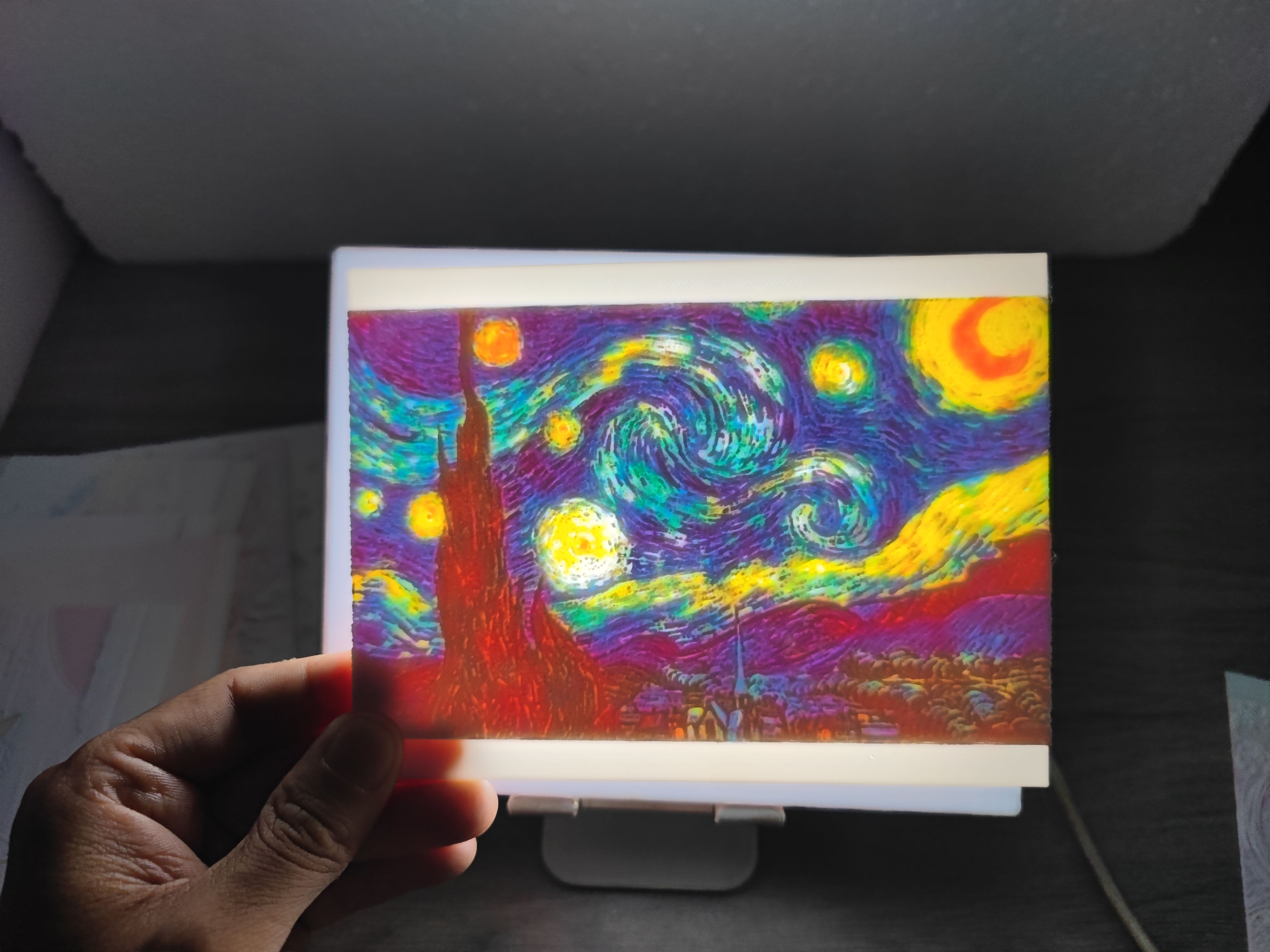 3D打印动漫游戏彩色透光浮雕照片