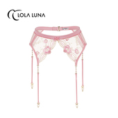 甜蜜粉色蕾丝吊带袜修身 法国LolaLuna艺术内衣 粉水晶—吊袜带