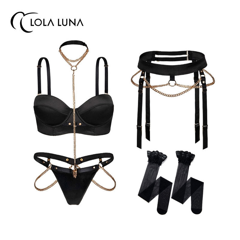 lolaluna【教主的秘密-套装】聚拢提升经典黑色套装女小胸福利