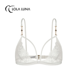 法国LolaLuna内衣【诱惑新娘-文胸】无钢圈内衣白色蕾丝文胸女