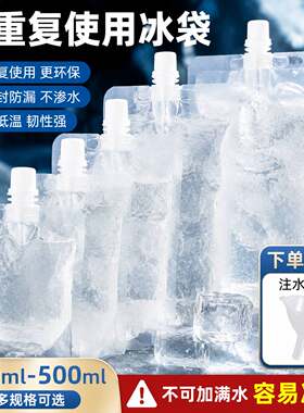冰带重复使用音乐节演唱会软装水袋一次性分装外卖吸嘴袋中药液袋