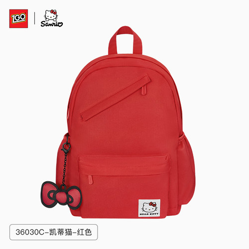 凯蒂猫可爱学生双肩包红色