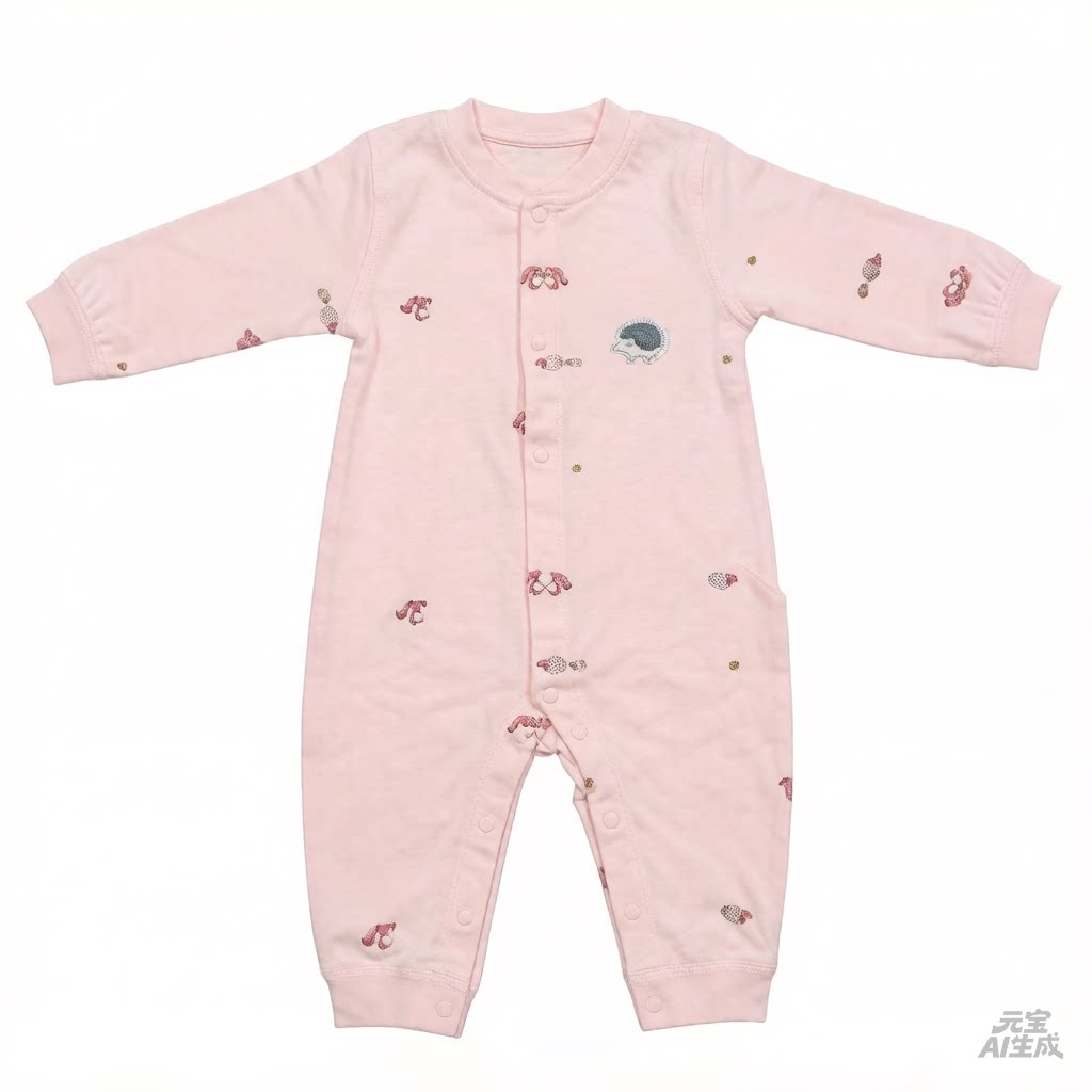璐璇秋冬新款婴儿有机棉连体衣宝连身衣/爬服/哈衣