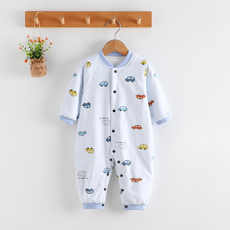 纯棉婴儿连体衣偶园爬服新生