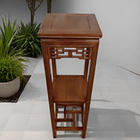 Solid wood pergola, floor-standing Chinese-style antique home display stand, balcony, indoor rosewood climbing frame, natural wood color thumbnail 2