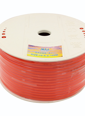 高卡斯 10mm*6.5mm 红色纯PU气管 100米轮装管 风管