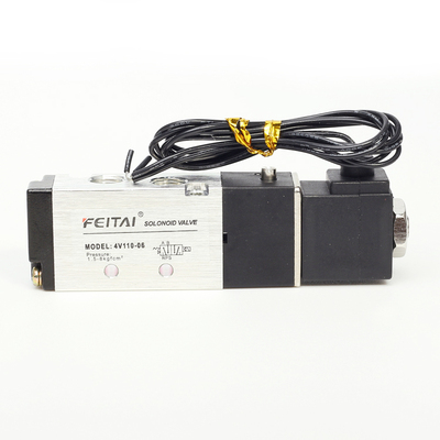 原装飞泰4V110-06 二位五通电磁阀 AC220V 换向阀 控制阀