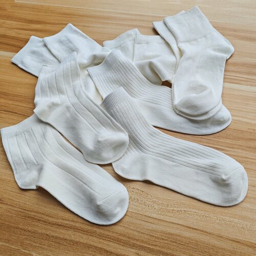 满5免邮春夏中筒袜子女娟棉混纺柔软舒适透气白色百搭风女士袜子