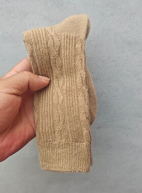 满5免邮女士秋冬羊毛袜美拉德色系羊绒柔软舒配适勃肯鞋保暖长袜