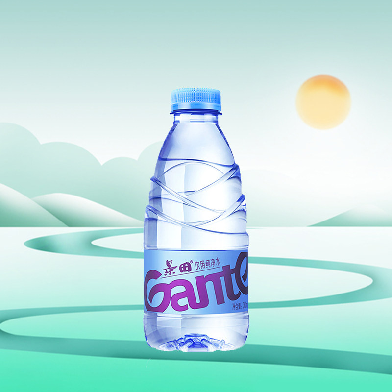 团购景田纯净水360ml*24瓶2整箱包邮矿泉水百岁山出品包装饮用水