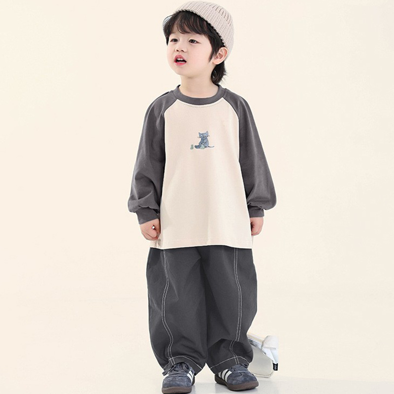 童装男童长袖t恤秋季2025新款儿童打底秋上衣男宝早秋穿搭衣服