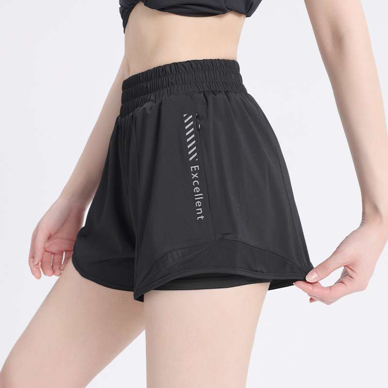 运动短裤女晨跑步速干裤健身房瑜伽服防走光三分裤透气羽毛球显瘦