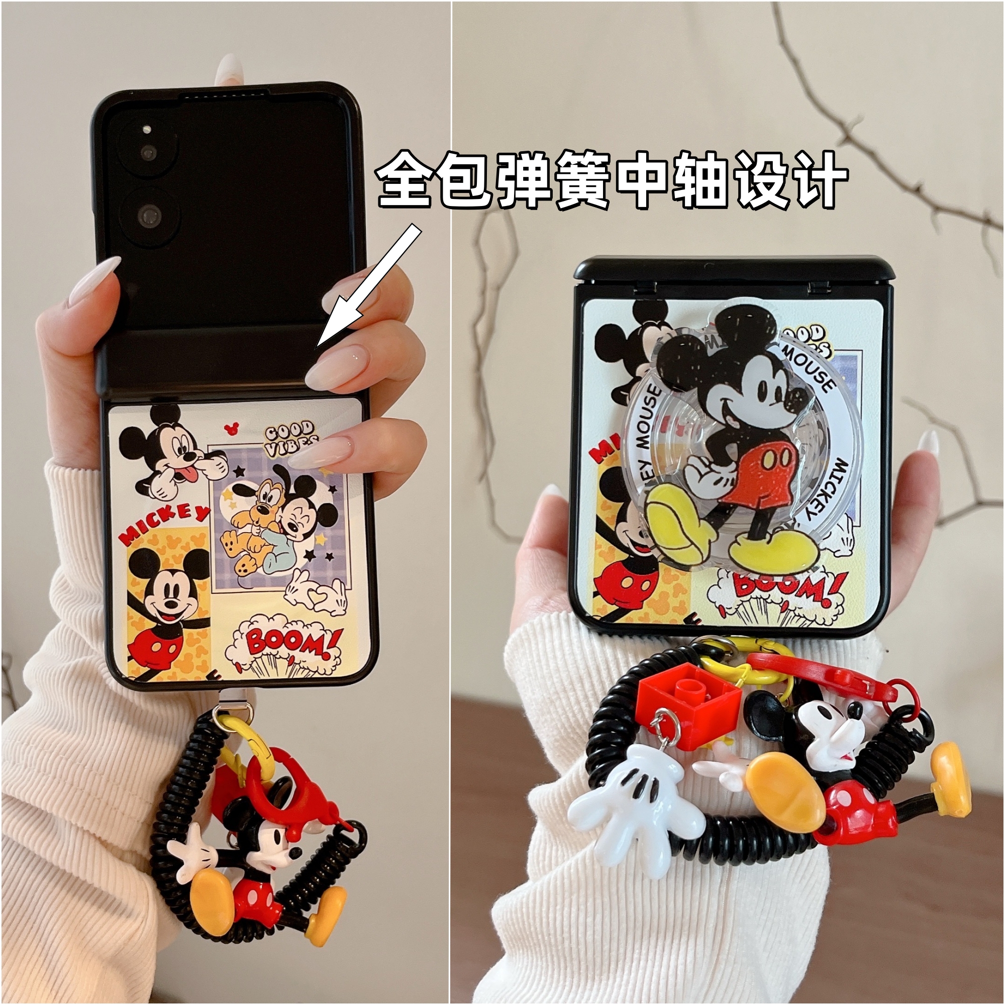 适用小米MixFlip2折叠屏荣耀MagicVFlip2手机壳华为Purax膜一体pocket2磁吸支架三星zflip7全包FE弹簧5中轴6