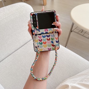 适用华为Purax小米MixFlip2折叠屏手机壳膜一体荣耀MagicVFlip2手链摩托罗拉Razr50三星zflip7斜跨绳60Ultra