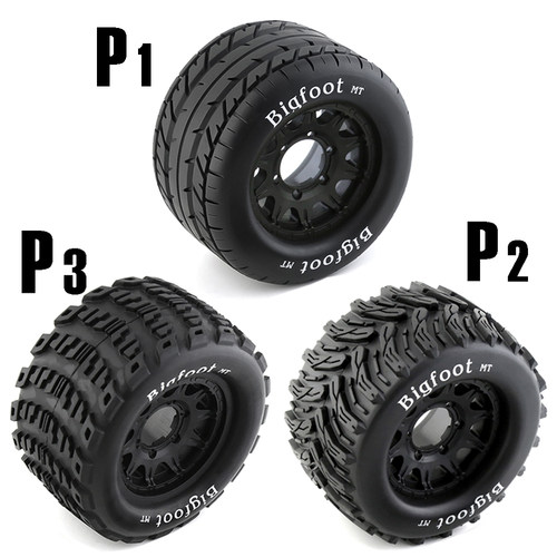 1:10大脚轮胎traxxas田宫HPI京商arrma竞速赛卡车轮毂12-14mm P1