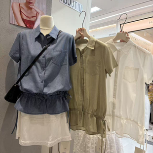26年夏上新清新奶油色系衬衫 2015 无配件