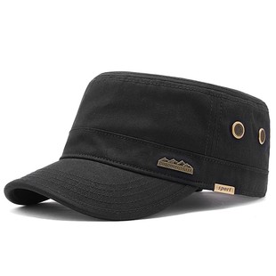 潮时尚 韩版 户外钓鱼休闲百搭中老年鸭舌帽 平顶帽新款 春秋帽子男士