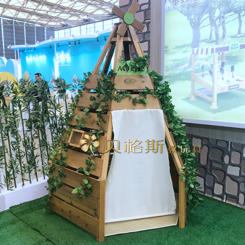 推荐幼儿园户外木质帐篷小屋游戏屋观察屋儿童角色扮演过家家帐篷