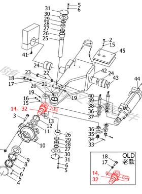 叉车转向节左XF250-220001-000杭叉CPCD30/35-XW33F XF30 3 3.5T