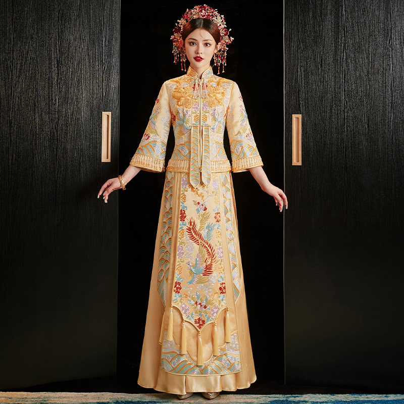 新娘秀禾服2022年新款中式龙凤褂婚服嫁衣敬酒服结婚礼服褂皇褂后高性价比高么？