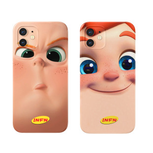 情侣胖子14手机壳17pro适用于苹果16卡通15pro软壳14可爱16promax卡通17promax时尚 16promax硅胶imd定制华为