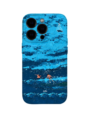 蓝色海洋17promax适用于苹果17全包16pro个性16创意15拟物15pro高级14promax菲林防摔14光面13pro软壳x美术12