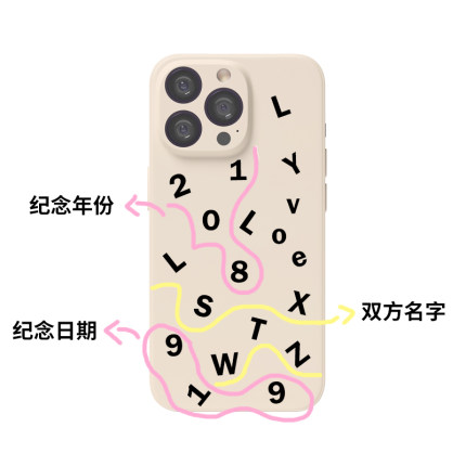 520情侣字母重大意义纪念日手机壳14promax适用于苹果15软壳17生日13pro小众16液态13艺术17pro时尚高级安卓