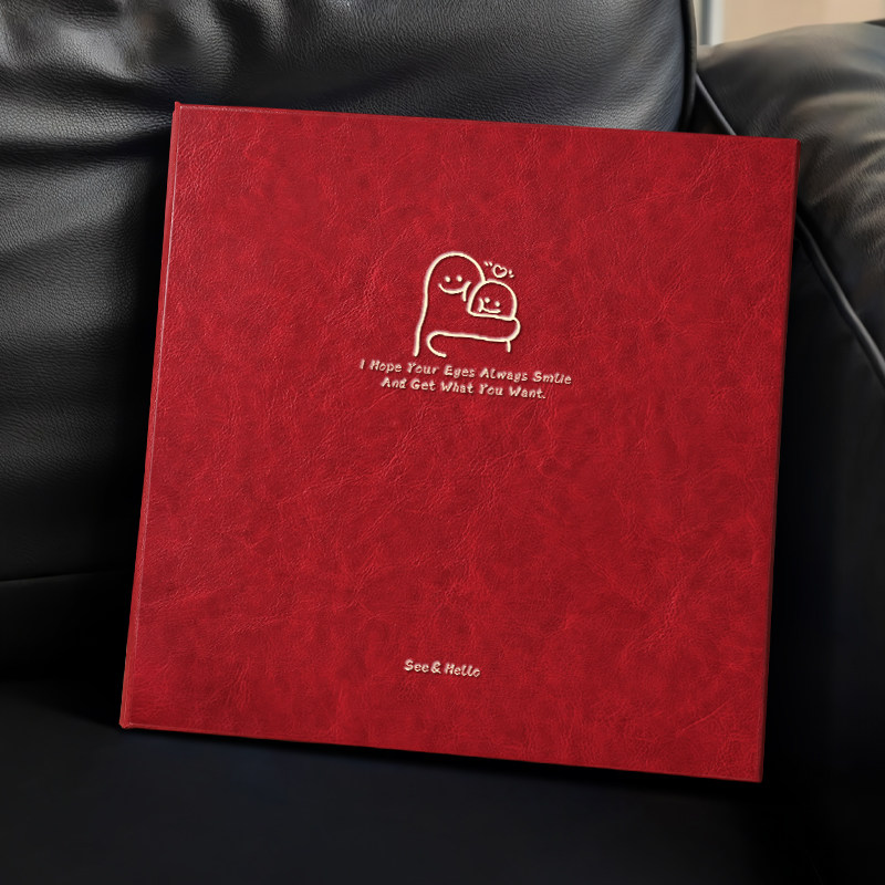 高级皮质diy覆膜相册家庭大容量儿童成长纪念3寸56拍立得照片收纳