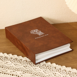 皮质相册本纪念册5寸6寸情侣旅行记录相簿大容量拍立得照片收纳册