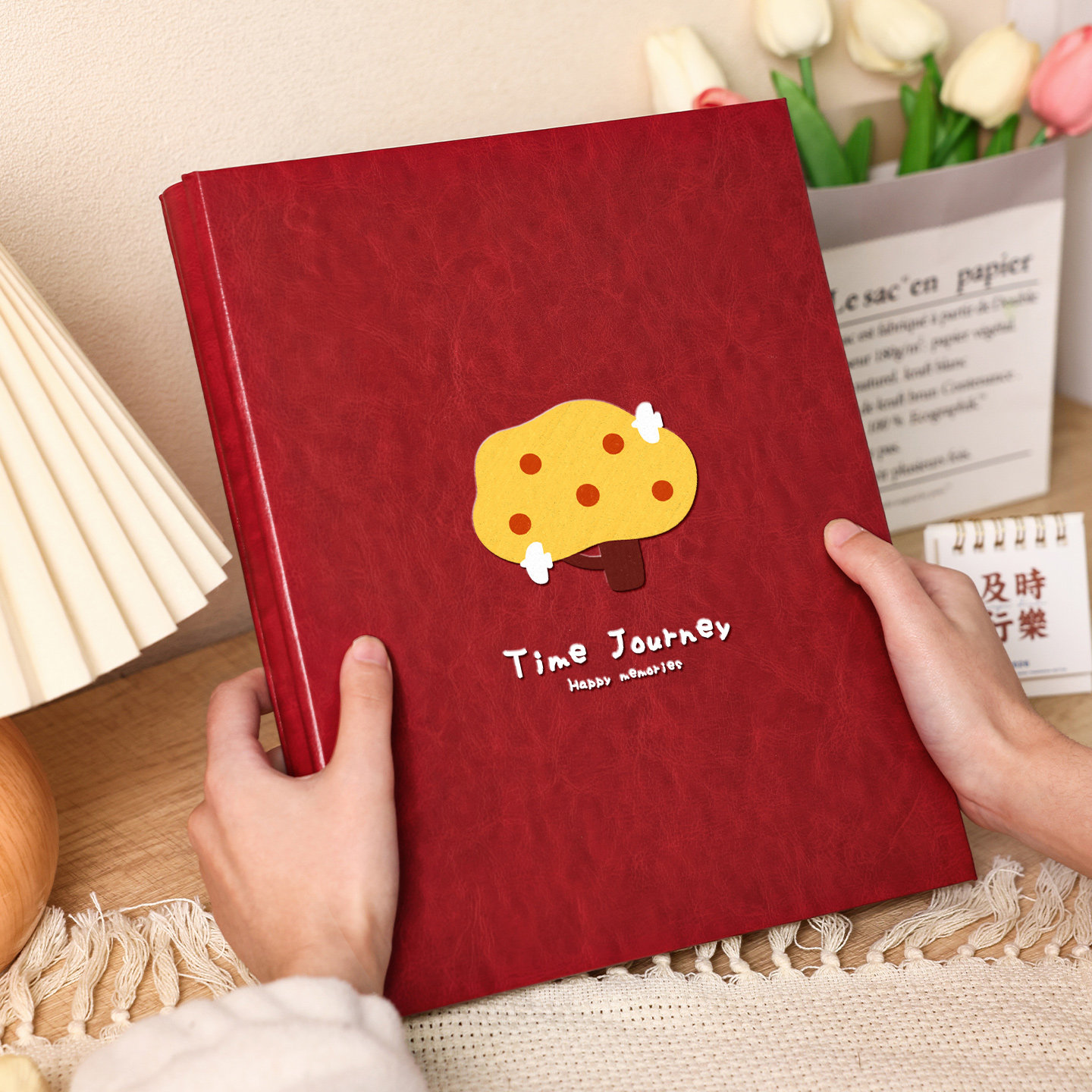 覆膜自粘式相册本大容量皮质纪念册旅行相簿影集拍立得照片收纳册