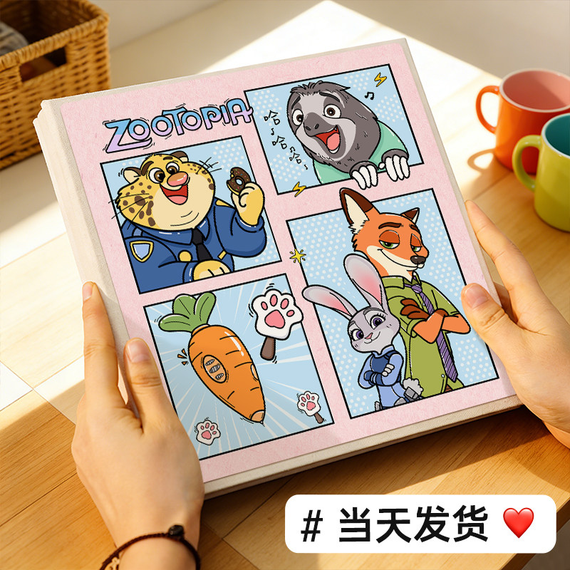 DIY自粘贴式相册本卡通覆膜纪念册3寸4567拍立得照片收纳影集相簿