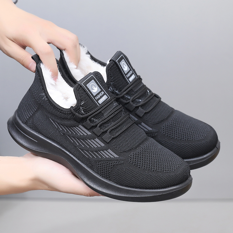 老北京棉鞋男加绒保暖一脚蹬棉靴