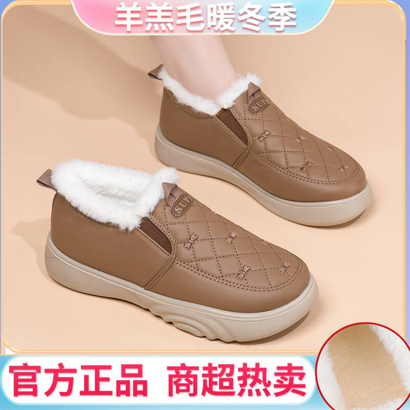 老北京布鞋棉鞋冬季一脚蹬防水