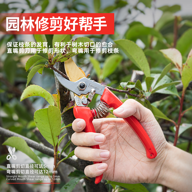 包邮得力园艺剪刀套装园林修枝剪果树剪枝省力大修剪修花剪子神器