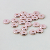 50颗玫瑰金隔片3 5mm保色隔珠小圆片散珠制作手链材料diy配件