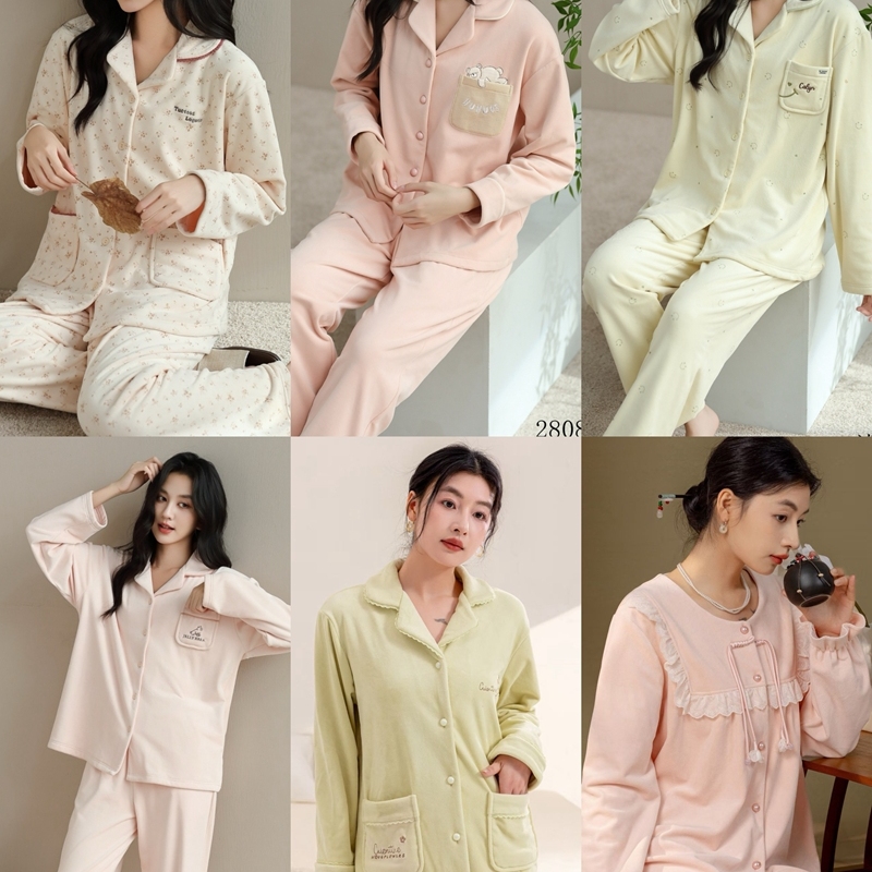 裕熙女士海岛绒甜美家居服