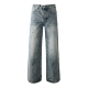 浅色满天星烫钻宽松直筒阔腿牛仔裤 PUR 男 潮牌秋季 新款 JEANS 美式