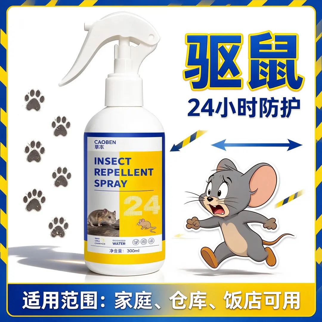 CAOBEN草本汽车驱鼠喷雾家用仓库饭店养殖场汽车发动机舱避鼠神器