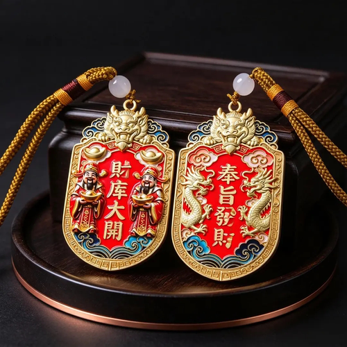 【师傅推荐】財庫大開合金车挂装饰钥匙扣国风挂件男女通用吉祥吊