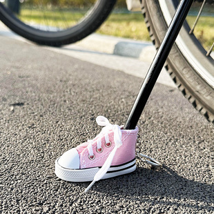 饰挂件钥匙扣 套侧支撑装 电动车脚撑小鞋 子自行车电瓶车边撑脚架鞋