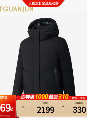 安踏全天候小白羽绒服女士短款防风连帽90鹅绒外套162640904