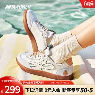 安踏曼舞丨薄底鞋女鞋芭蕾风德训鞋2026夏季新款休闲平底运动鞋子