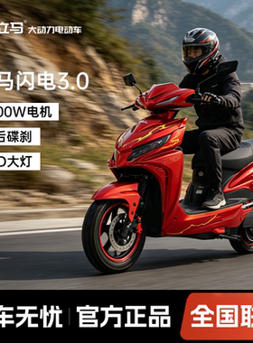 立马电动摩托车闪电高速续航1500W电机家用外卖智能电动车