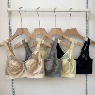 古妃大码 文胸夏无痕收副乳防下垂调整型软圈 内衣女大胸显小超薄款